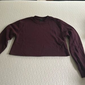 Forever 21 cropped maroon sweater- SIZE SMALL